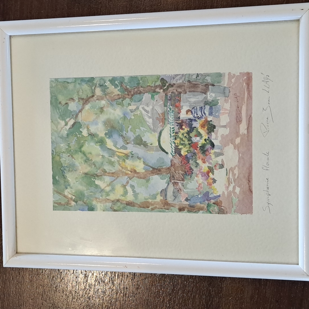 Art Work by Pierre Jean Ĺĺado' , "Symphonie Florale" 10"x12.5"